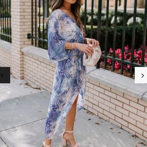 VICI collection BTFL-life blue midi dress